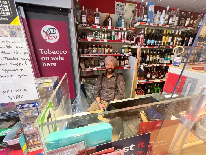 Mr. Virk at his counter